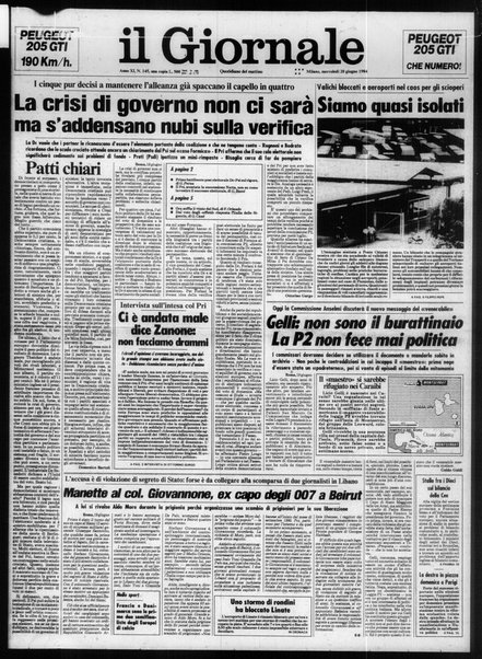 Il giornale : quotidiano del mattino